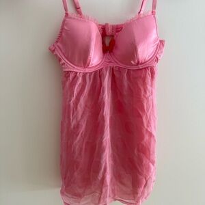 Victoria’s Secret sexy little things pink mesh teddy 36B